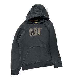 CAT Thick Warm Black Hoodie Mens XL